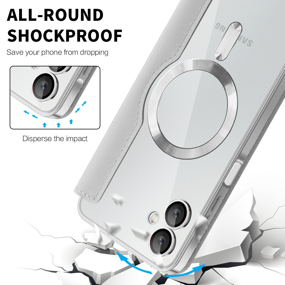 MagSafe Case for Samsung Galaxy A06 A065, Techsuit, SmartMag Book, Gray
