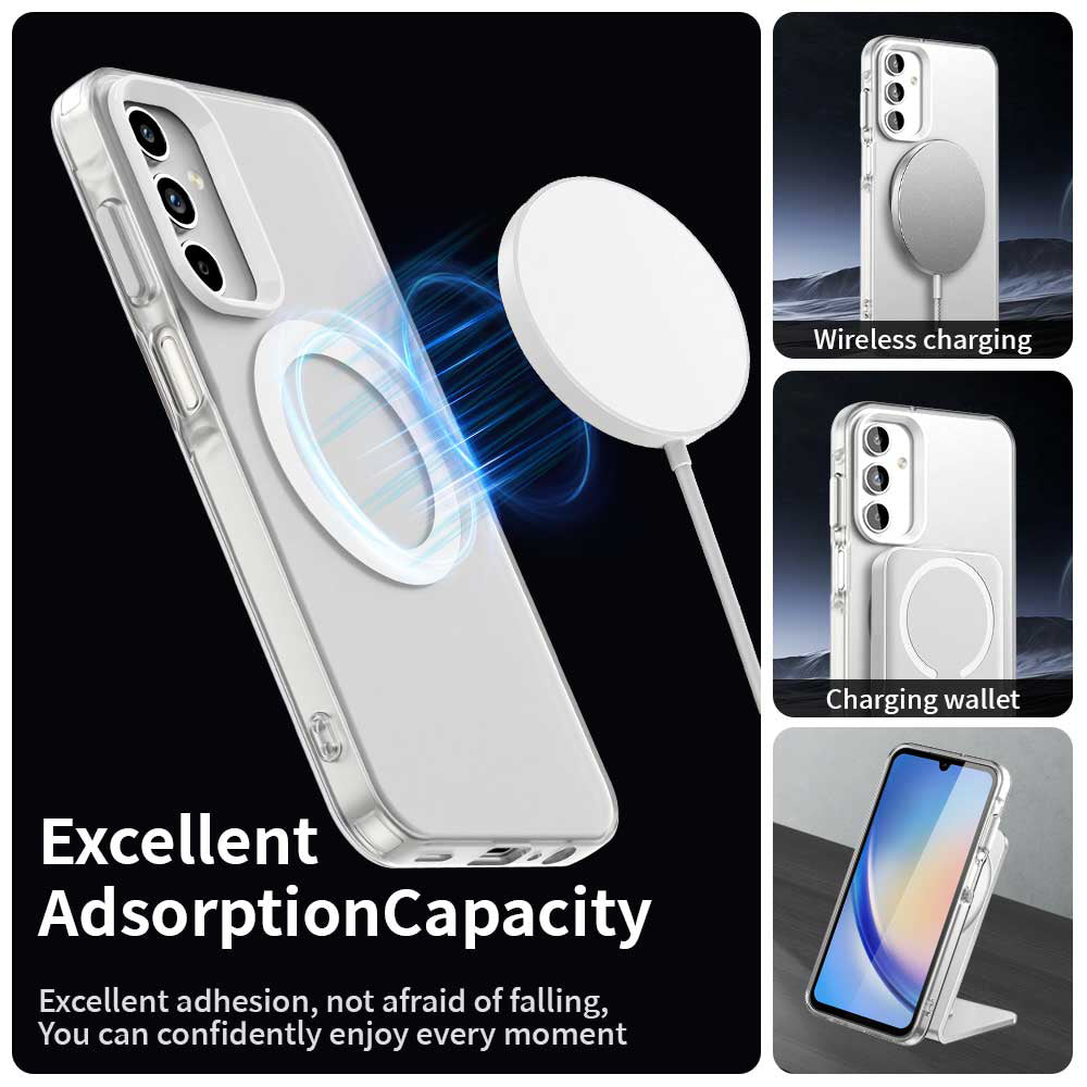 MagSafe Case for Samsung Galaxy A15 5G A156 / A15 A155, Techsuit, CandyCase, White