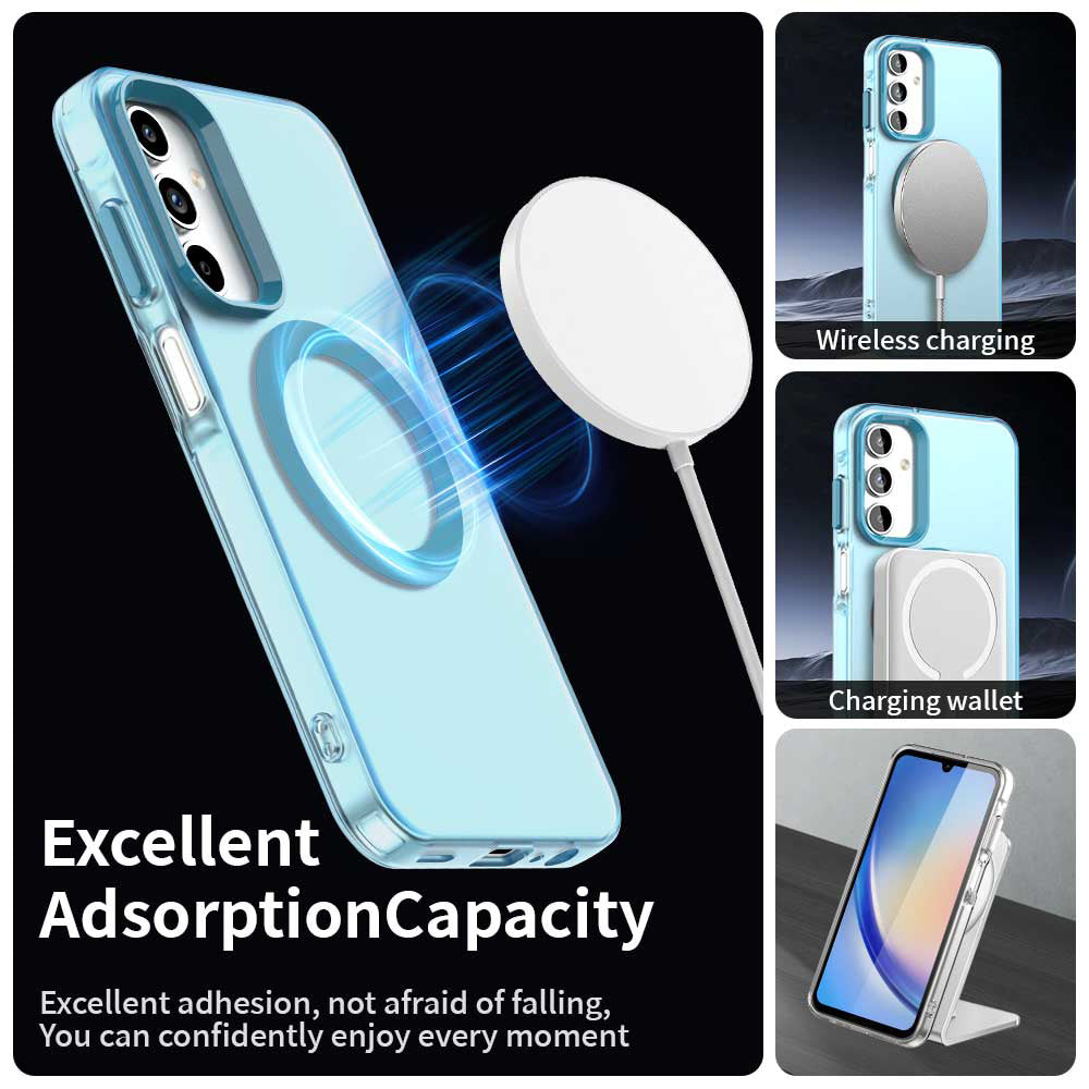 MagSafe Case for Samsung Galaxy A15 5G A156 / A15 A155, Techsuit, CandyCase, Blue