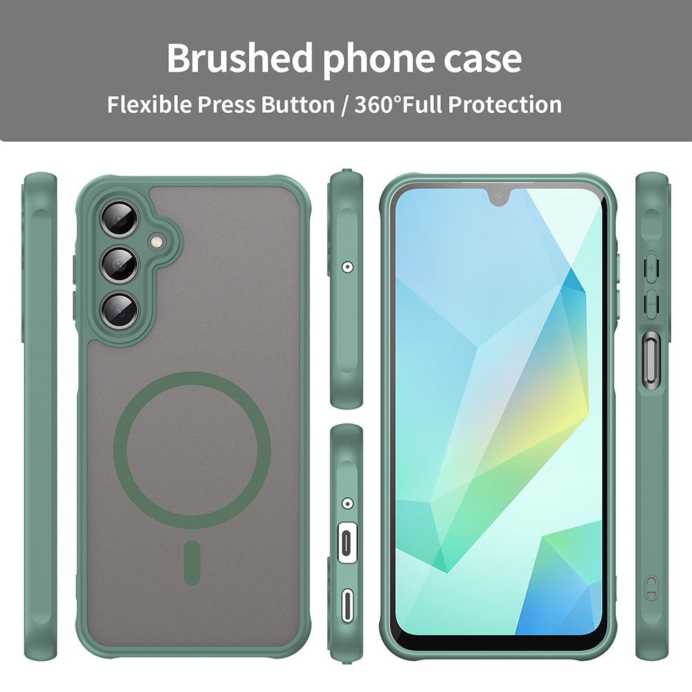 MagSafe Case for Samsung Galaxy A16 5G A166 / A16 4G A165, Techsuit, HaloFrost II, Green