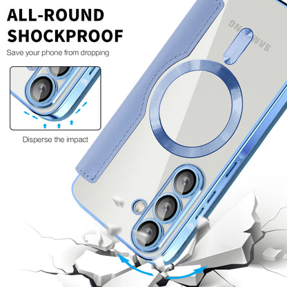 MagSafe Case for Samsung Galaxy A26 A266, Techsuit, SmartMag Book, Blue