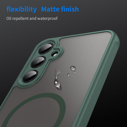 MagSafe Case for Samsung Galaxy A35 5G A356, Techsuit, HaloFrost II, Green