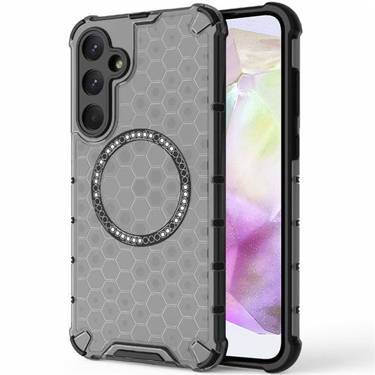 MagSafe Case for Samsung Galaxy A35 5G A356, Techsuit, HoneyComb Shield, Black