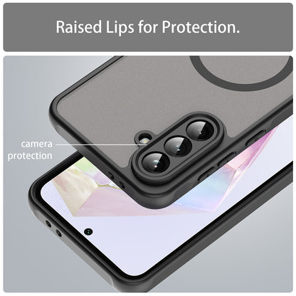 MagSafe Case for Samsung Galaxy A36 A366, Techsuit, HaloFrost II, Black