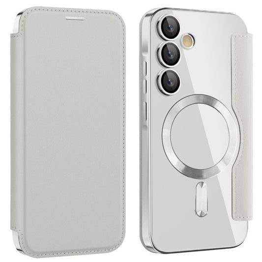 MagSafe Case for Samsung Galaxy A55 5G A556, Techsuit, SmartMag Book, Gray