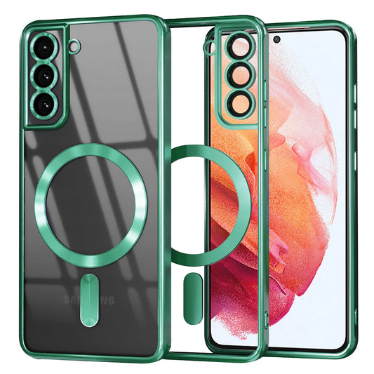 MagSafe Case for Samsung Galaxy S21 5G G991, Techsuit, Luxury Crystal, Light Green