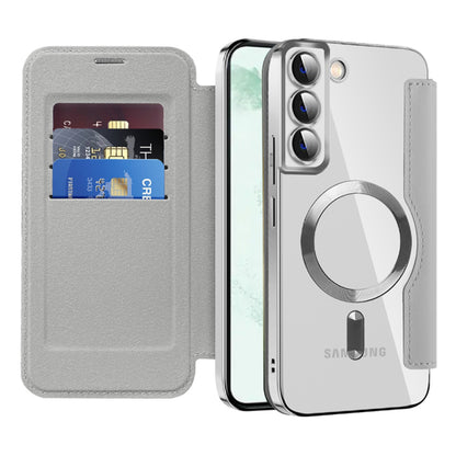 MagSafe Case for Samsung Galaxy S22+ 5G S906, Techsuit, SmartMag Book, Gray