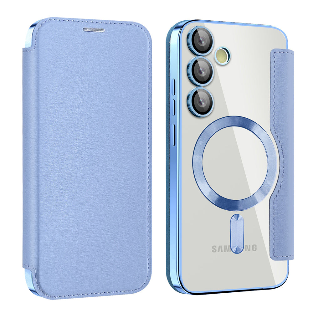 MagSafe Case for Samsung Galaxy S23 FE S711, Techsuit, SmartMag Book, Blue