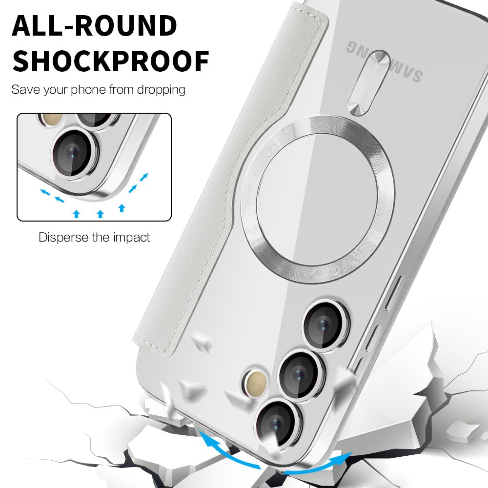MagSafe Case for Samsung Galaxy S23 FE S711, Techsuit, SmartMag Book, Gray