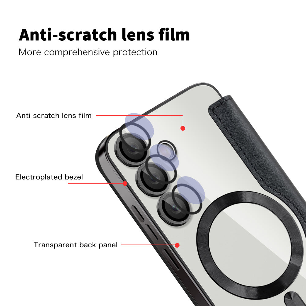 MagSafe Case for Samsung Galaxy S23 FE S711, Techsuit, SmartMag Book, Black
