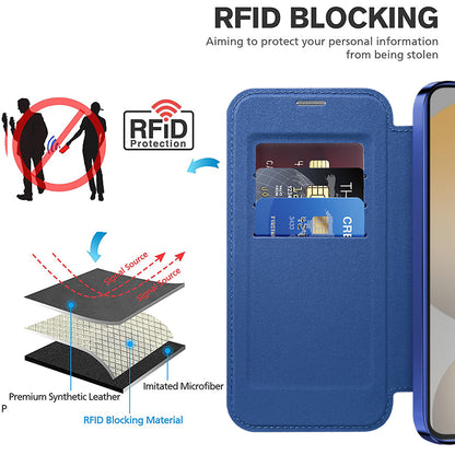 MagSafe Case for Samsung Galaxy S23+ S916, Techsuit, SmartMag Book, Blue