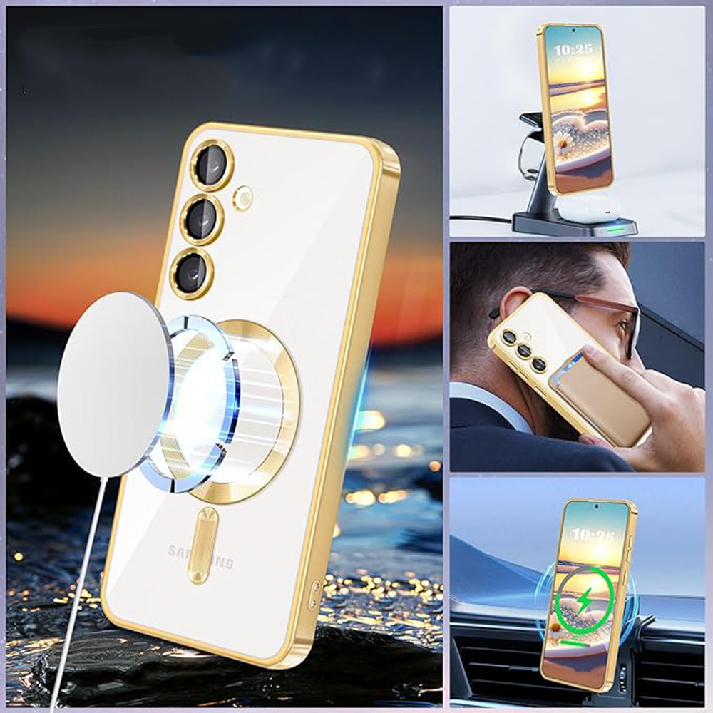 MagSafe Case for Samsung Galaxy S23 S911, Techsuit, Luxury Crystal, Light Green
