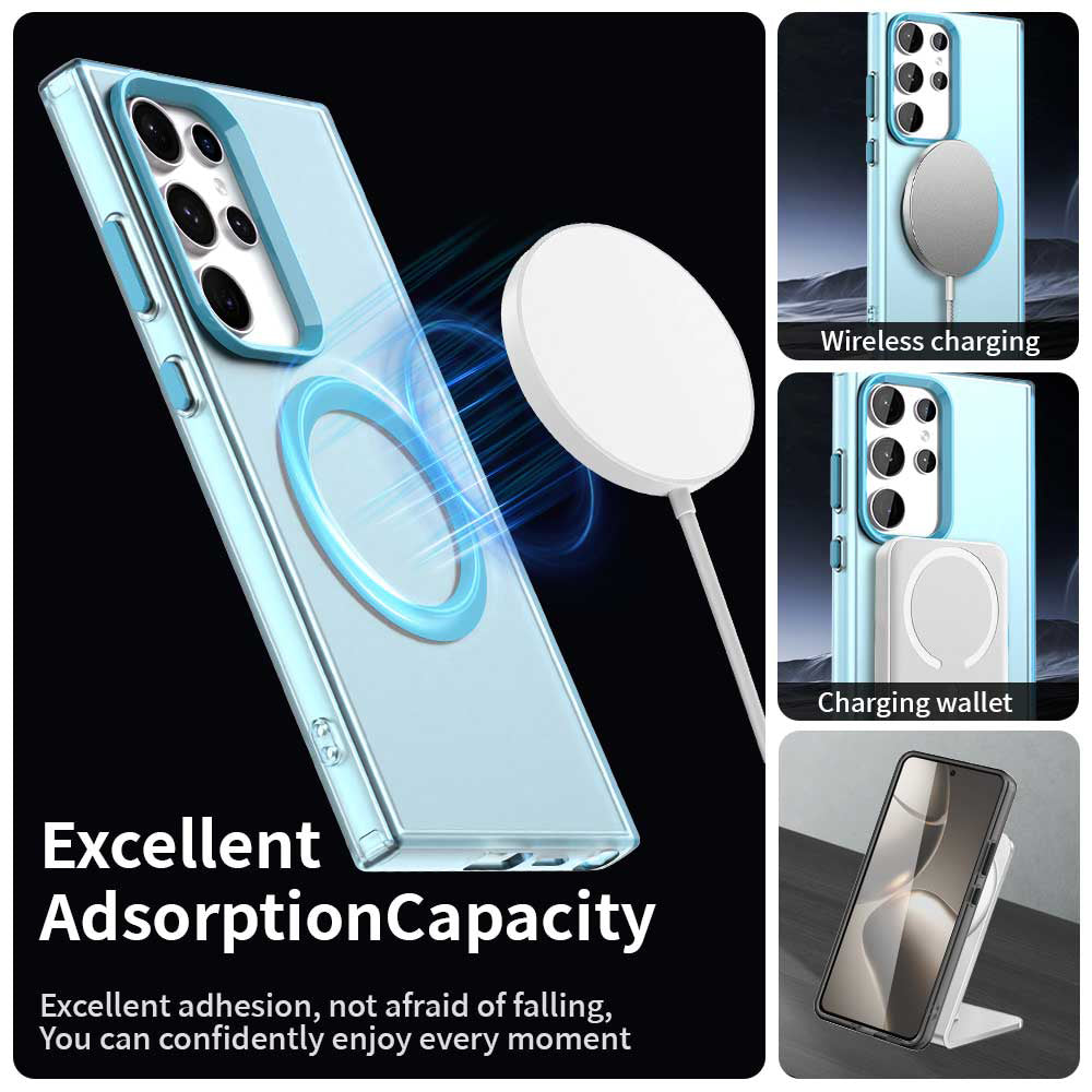 MagSafe Case for Samsung Galaxy S23 Ultra S918, Techsuit, CandyCase, Blue