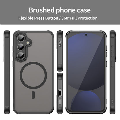 MagSafe Case for Samsung Galaxy S24 FE S721, Techsuit, HaloFrost II, Black