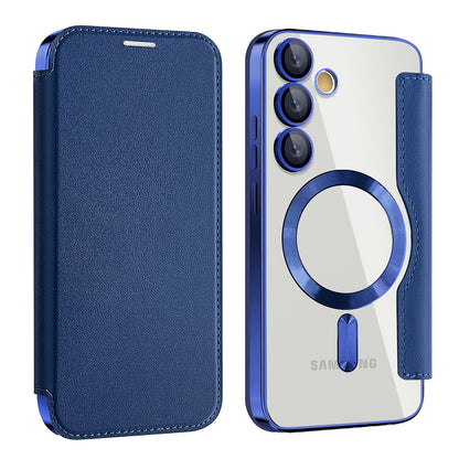 MagSafe Case for Samsung Galaxy S24+ S926, Techsuit, SmartMag Book, Blue