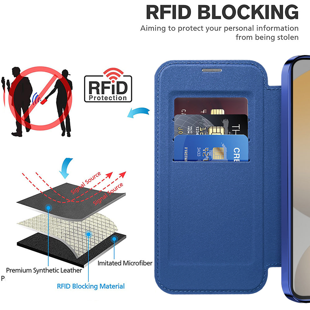 MagSafe Case for Samsung Galaxy S24+ S926, Techsuit, SmartMag Book, Blue