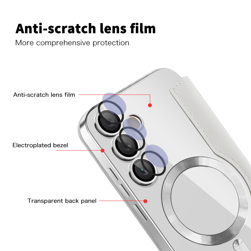 MagSafe Case for Samsung Galaxy S24+ S926, Techsuit, SmartMag Book, Gray