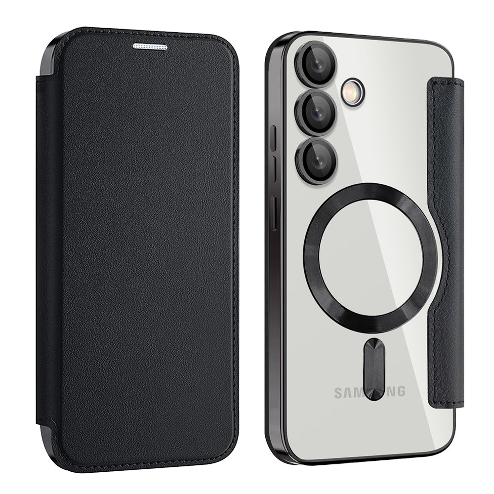MagSafe Case for Samsung Galaxy S24+ S926, Techsuit, SmartMag Book, Black