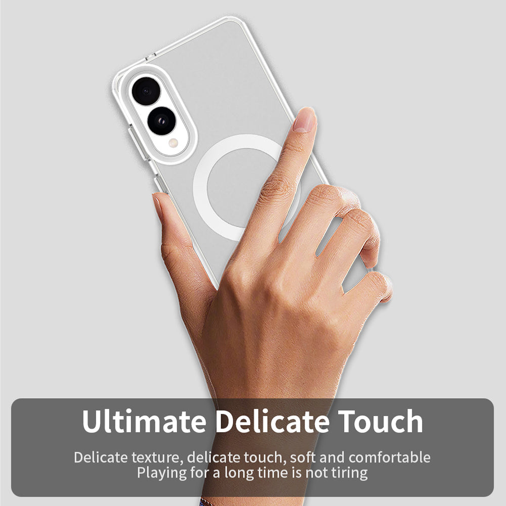 MagSafe Case for Samsung Galaxy S25 Edge S937, Techsuit, CandyCase, White