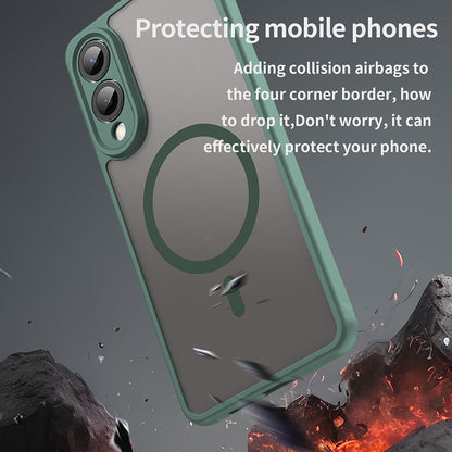 MagSafe Case for Samsung Galaxy S25 Edge S937, Techsuit, HaloFrost II, Green