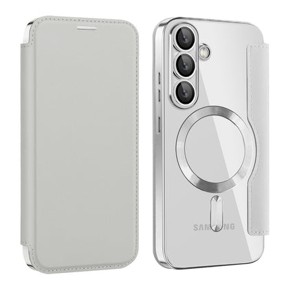 MagSafe Case for Samsung Galaxy S25+ S936, Techsuit, SmartMag Book, Gray
