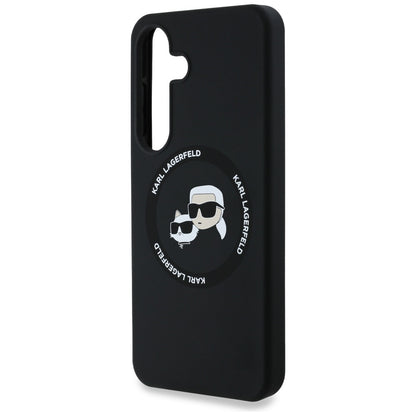 MagSafe Case for Samsung Galaxy S25 S931, Karl Lagerfeld, Silicone Double Heads, Black