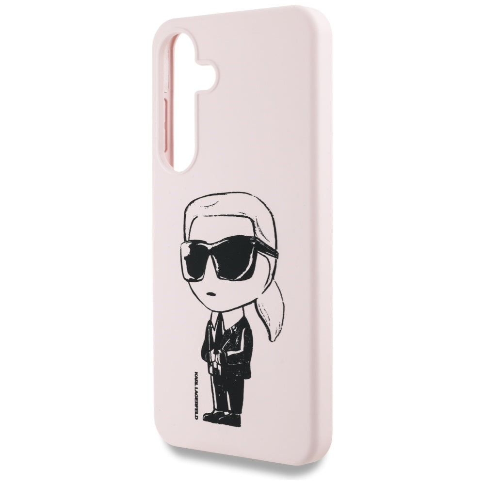 MagSafe Case for Samsung Galaxy S25 S931, Karl Lagerfeld, Silicone Graffiti, Pink