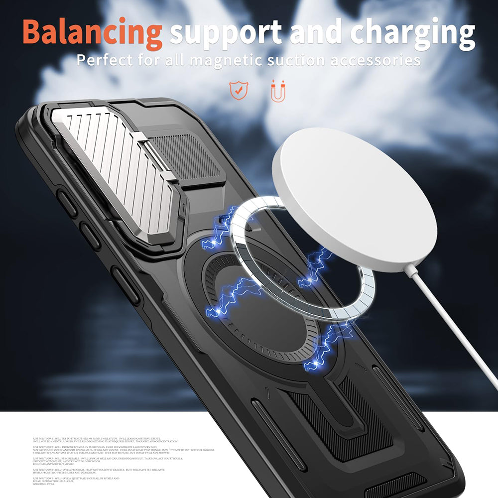 MagSafe Case for Samsung Galaxy S25 S931 / S24 S921, Techsuit, CamVault, Black