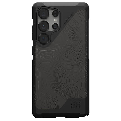 MagSafe Case for Samsung Galaxy S25 Ultra S938, Urban Armor Gear, Metropolis LT Topography, Black