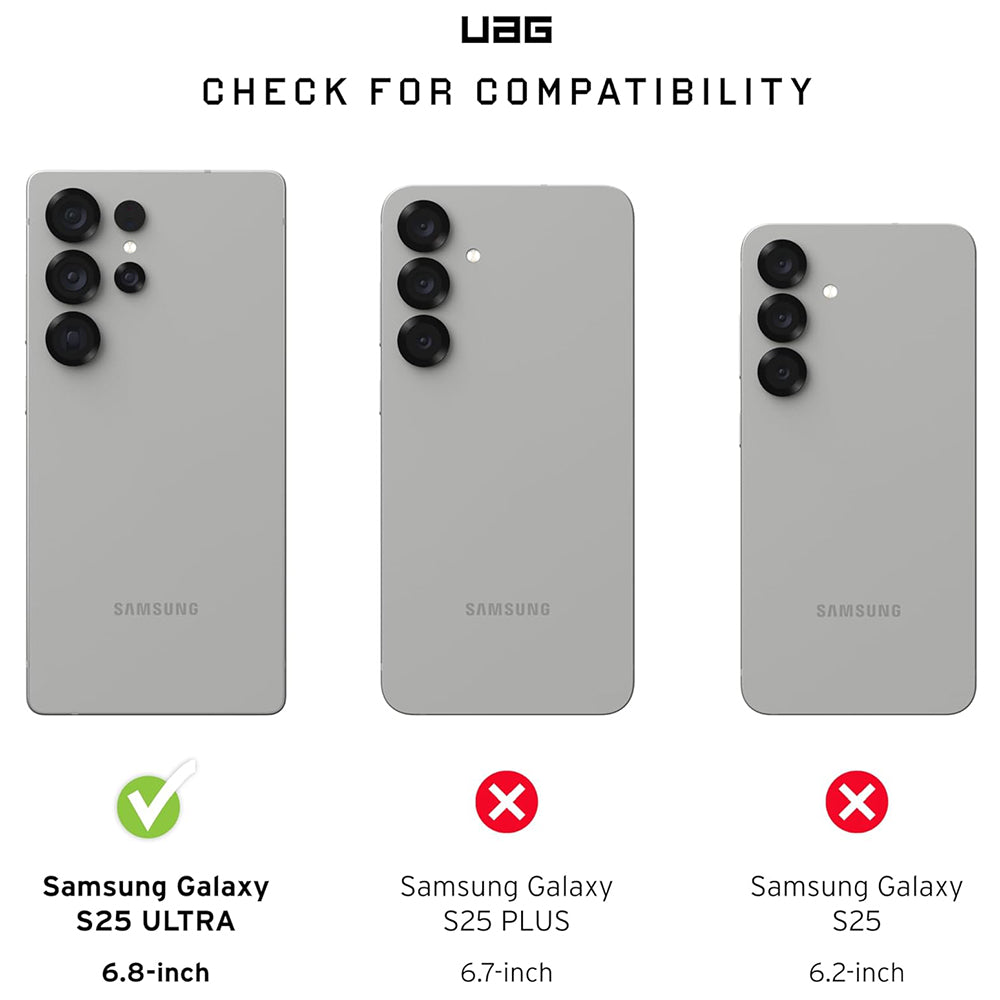 MagSafe Case for Samsung Galaxy S25 Ultra S938, Urban Armor Gear, Monarch Pro Kevlar, Black