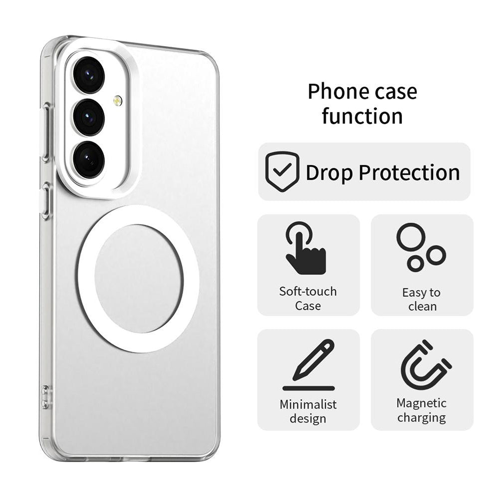 MagSafe Case for Samsung Galaxy S26 FE S741, Techsuit, CandyCase, White