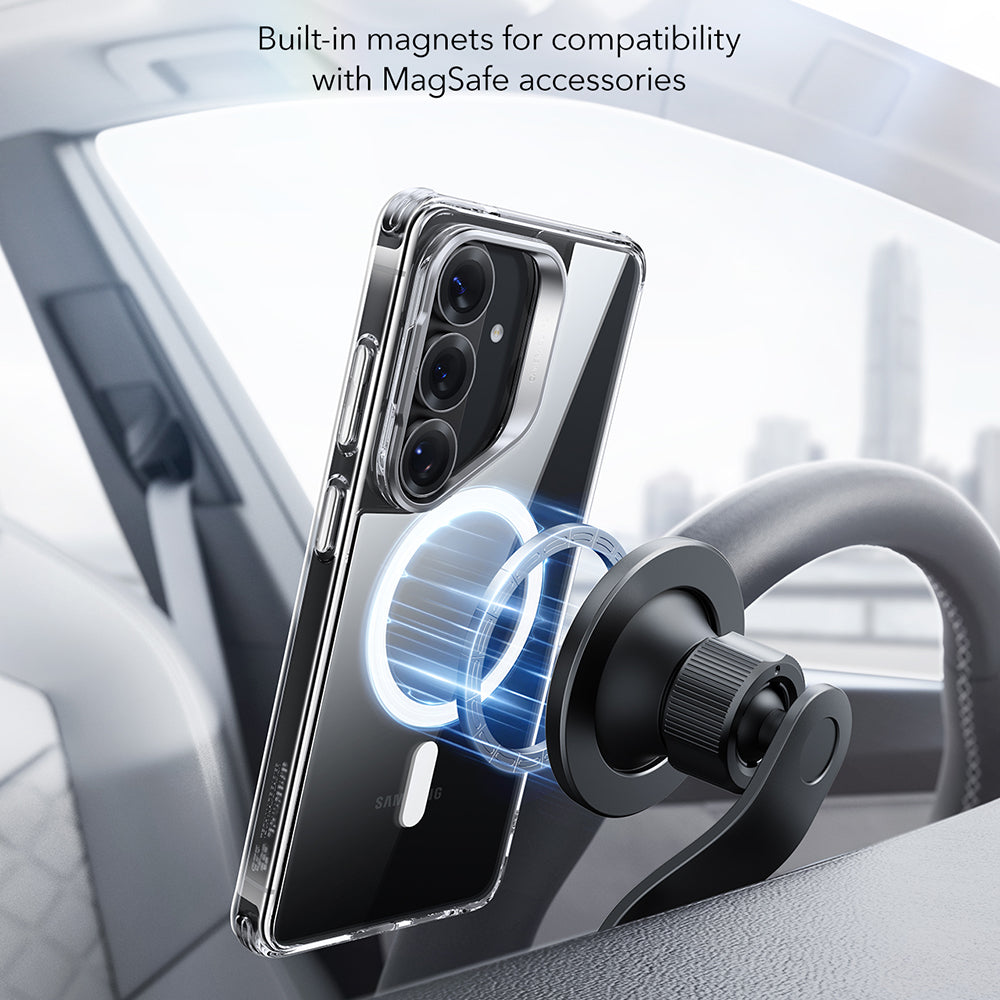 MagSafe Case for Samsung Galaxy S26 Plus S947, ESR, Classic Hybrid Kickstand, Transparent