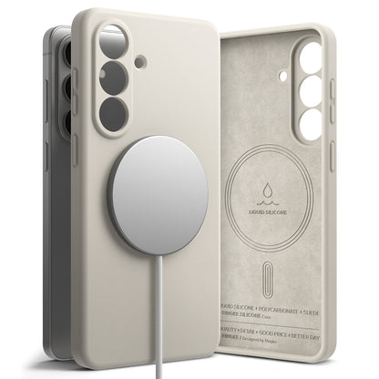 MagSafe Case for Samsung Galaxy S26 Plus, Ringke, Silicone, Cream