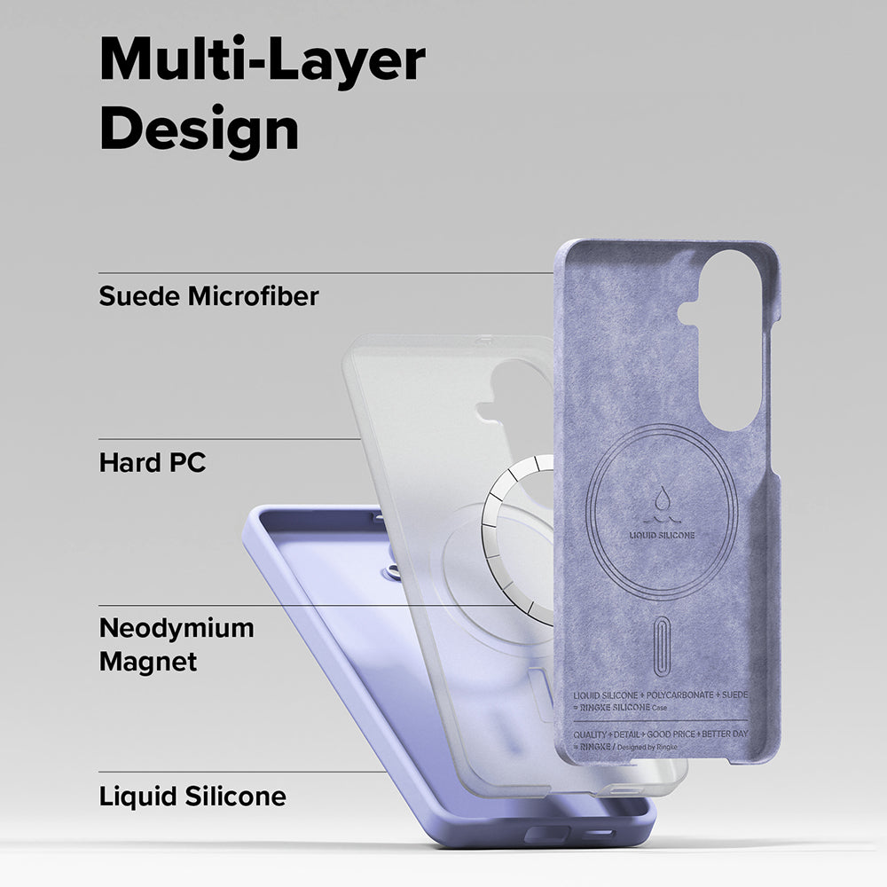 MagSafe Case for Samsung Galaxy S26 Plus, Ringke, Silicone, Purple