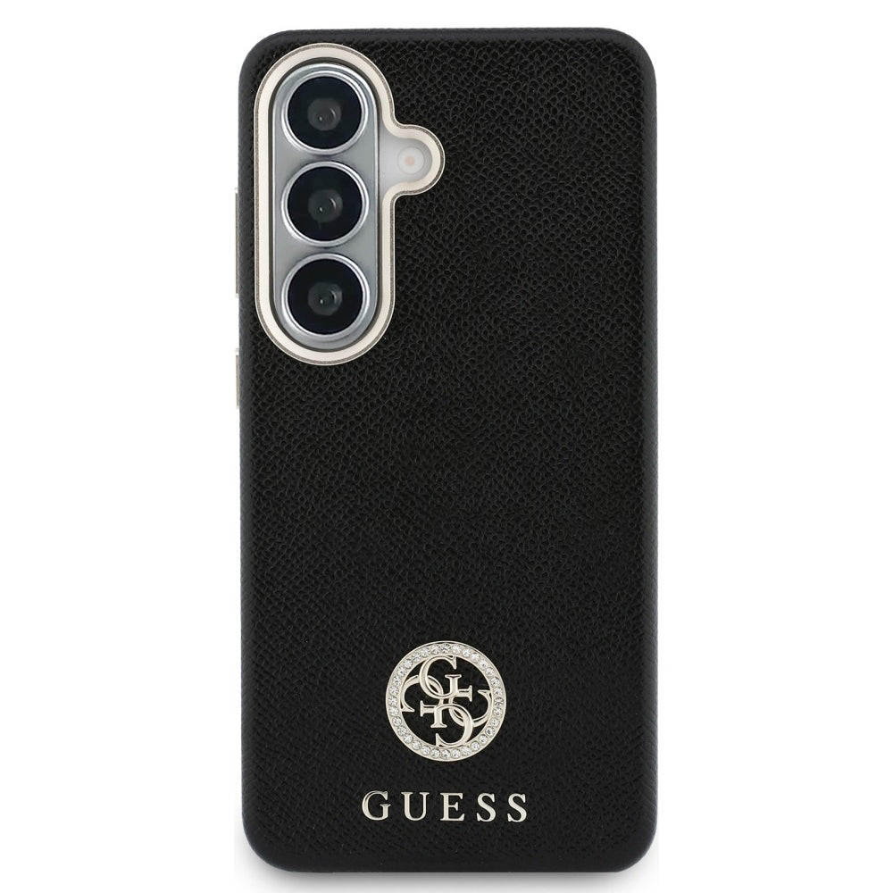 MagSafe Case for Samsung Galaxy S26 Plus S947, Guess, Rhinestone Round Logo, Black