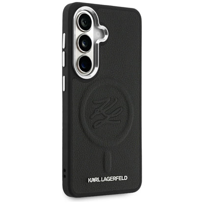 MagSafe Case for Samsung Galaxy S26 Plus S947, Karl Lagerfeld, Initial Logo Debossed, Black