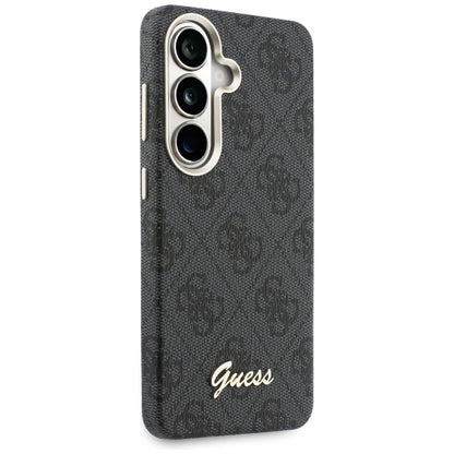 MagSafe Case for Samsung Galaxy S26 S942, Guess, 4G Script Logo, Black