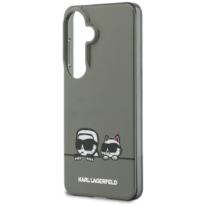 MagSafe Case for Samsung Galaxy S26 S942, Karl Lagerfeld, IML Karl & Choupette Peekaboo Logo, Black
