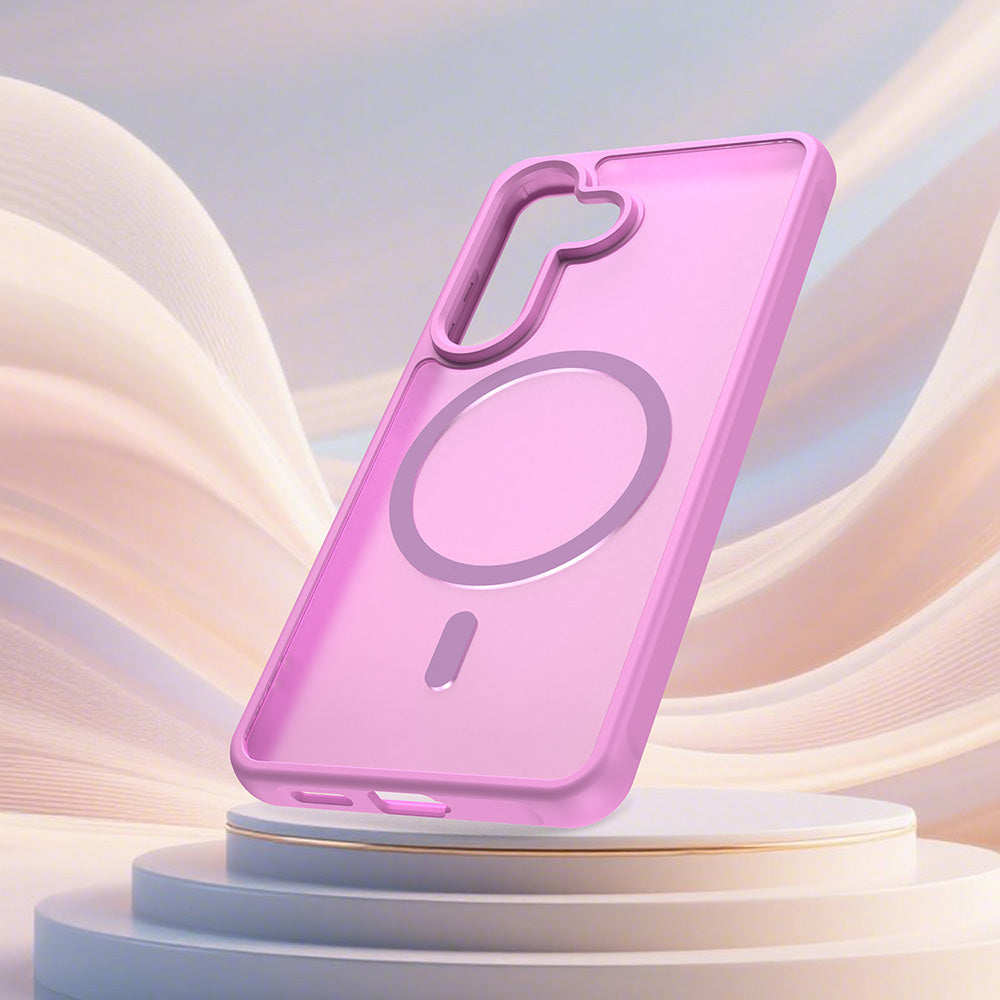 MagSafe Case for Samsung Galaxy S26, Techsuit, HaloFrost II, Pink