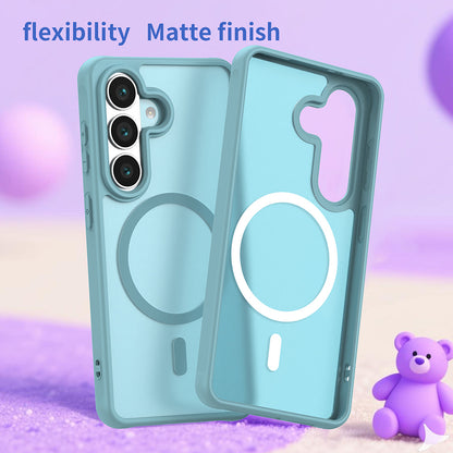 MagSafe Case for Samsung Galaxy S26, Techsuit, HaloFrost II, Light Green