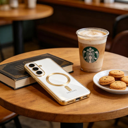 MagSafe Case for Samsung Galaxy S26, Techsuit, Luxury Crystal, Light Green