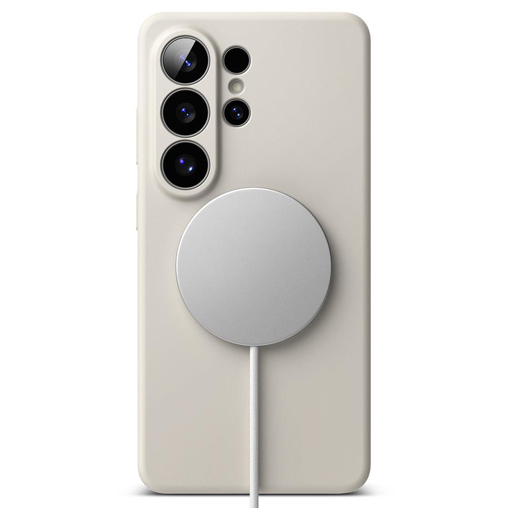 MagSafe Case for Samsung Galaxy S26 Ultra S948, Ringke, Silicone, Cream