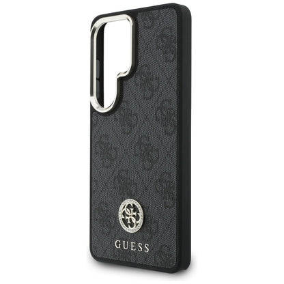 MagSafe Case for Samsung Galaxy S26 Ultra S948, GUESS, 4G Big Rhinestone Triangle Strap, Black