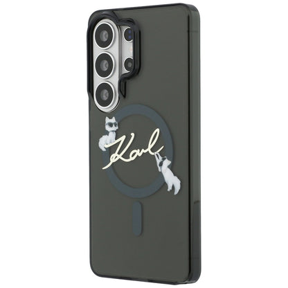 MagSafe Case for Samsung Galaxy S26 Ultra S948, Karl Lagerfeld, IML Choupette Karl Script Logo, Black
