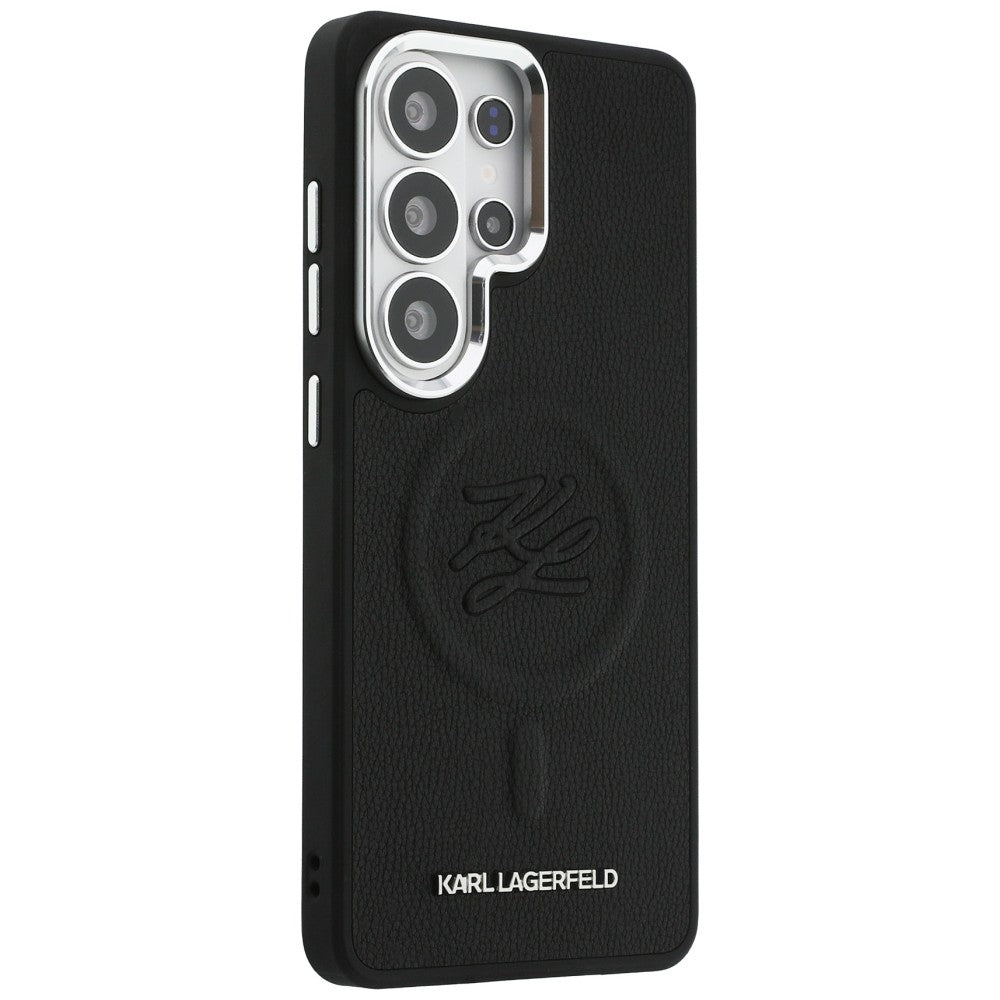 MagSafe Case for Samsung Galaxy S26 Ultra S948, Karl Lagerfeld, Initial Logo Debossed, Black