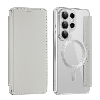 MagSafe Case for Samsung Galaxy S26 Ultra, Techsuit, SmartMag Book, Gray