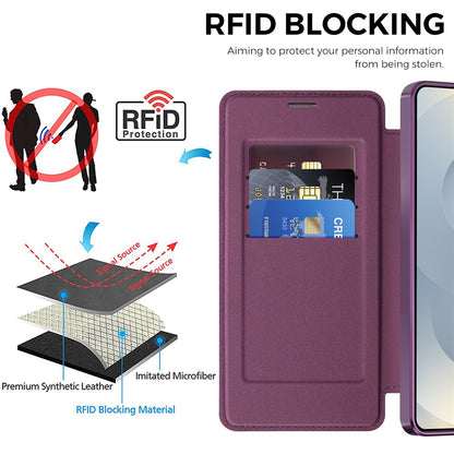 MagSafe Case for Samsung Galaxy S26 Ultra S948, Techsuit, SmartMag Book, Purple