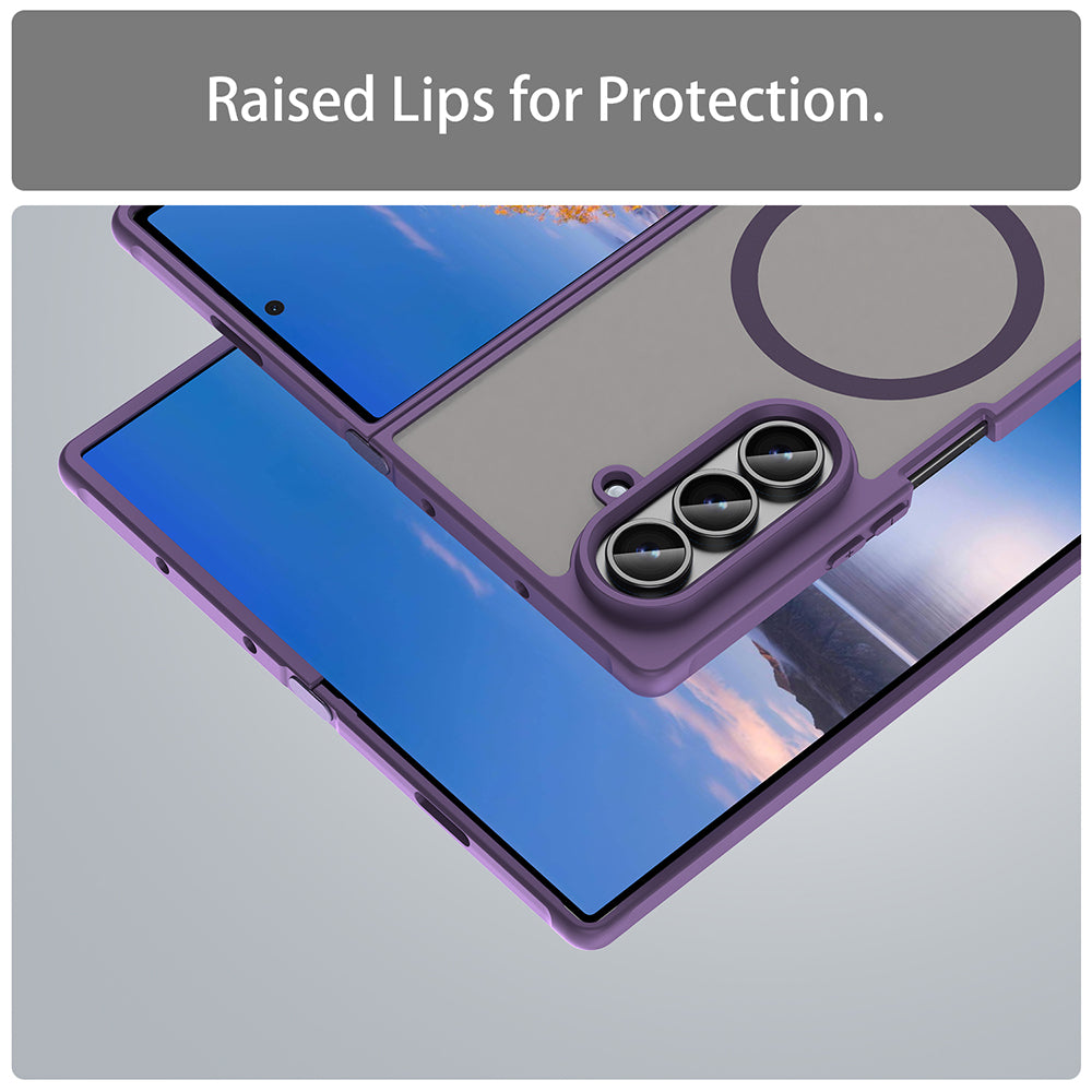 MagSafe Case for Samsung Galaxy Z Fold8 Ultra F976, Techsuit, HaloFrost II, Purple