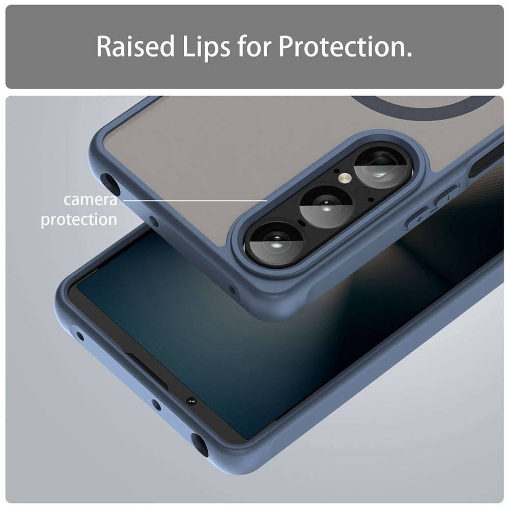 MagSafe Case for Sony Xperia 1 VII, Techsuit, HaloFrost II, Navy Blue