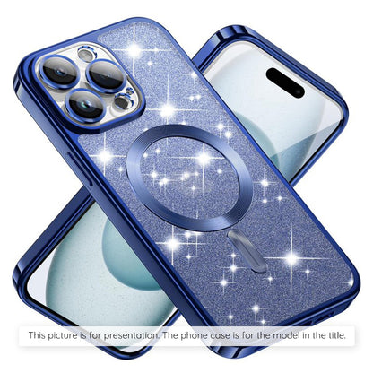 MagSafe Case for Xiaomi 17T, Techsuit, Luxury Glitter, Dark Blue